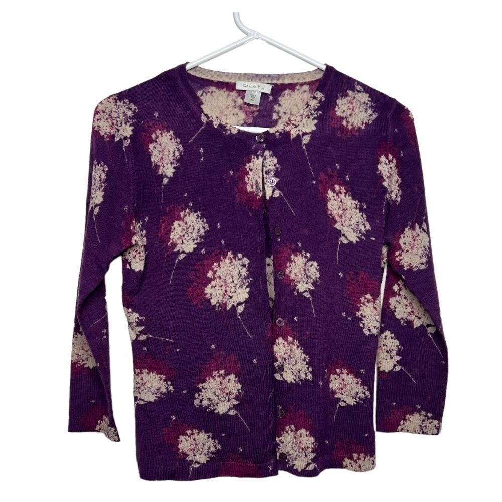 Garnet Hill Merino wool Cardigan 90s crop